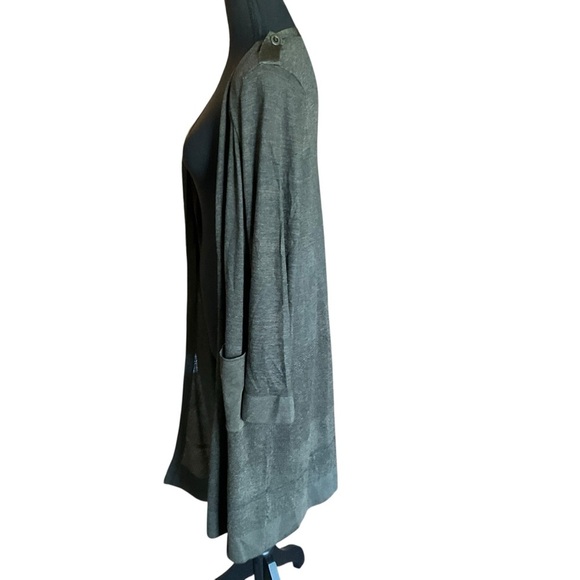 Chico’s Olive Green Long Cardigan Sweater NWT Size 2 (Large) - Picture 4 of 10
